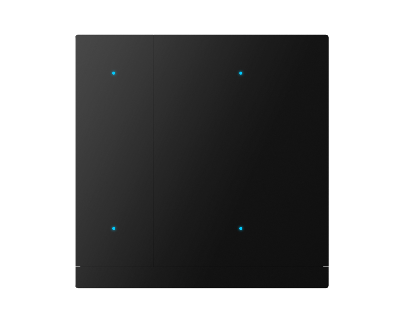 GVS KNX-Tastsensor WALTZ | 2-fach, Aluminium | schwarz