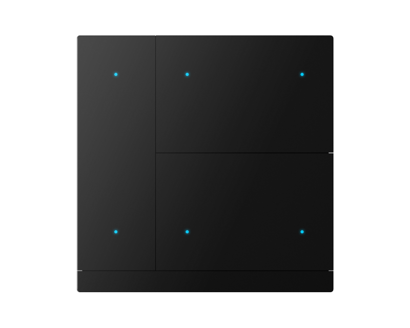 GVS KNX-Tastsensor WALTZ | 3-fach, Aluminium | schwarz