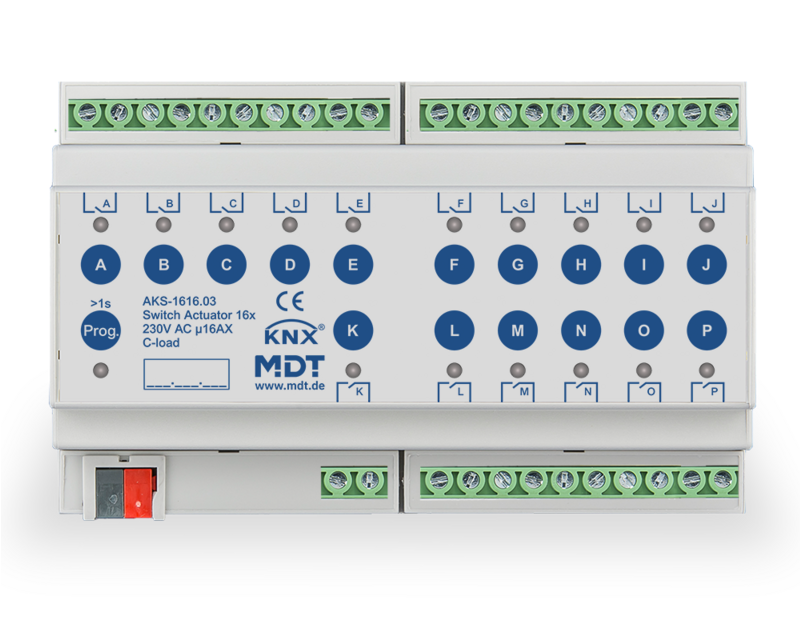 MDT AKS-1616.03 KNX-Schaltaktor Standard 16 A | 16-fach