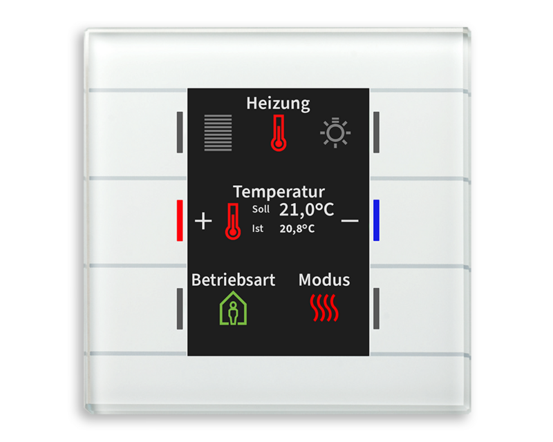 MDT BE-GT2TW.02 KNX-Glastaster II Smart | Temperatursensor | glas weiß